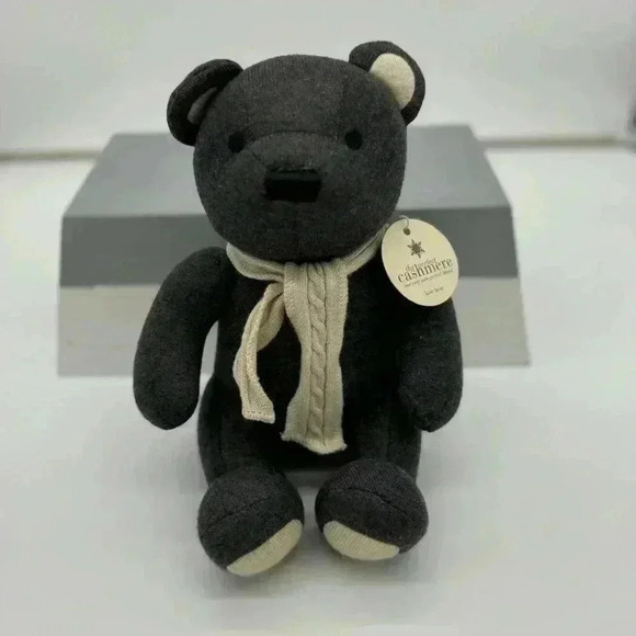 Bath & Body Works Grey Scarf Jointed Bear Plush Stuffed Animal Toy Exclusive 10 - Picture 1 of 5